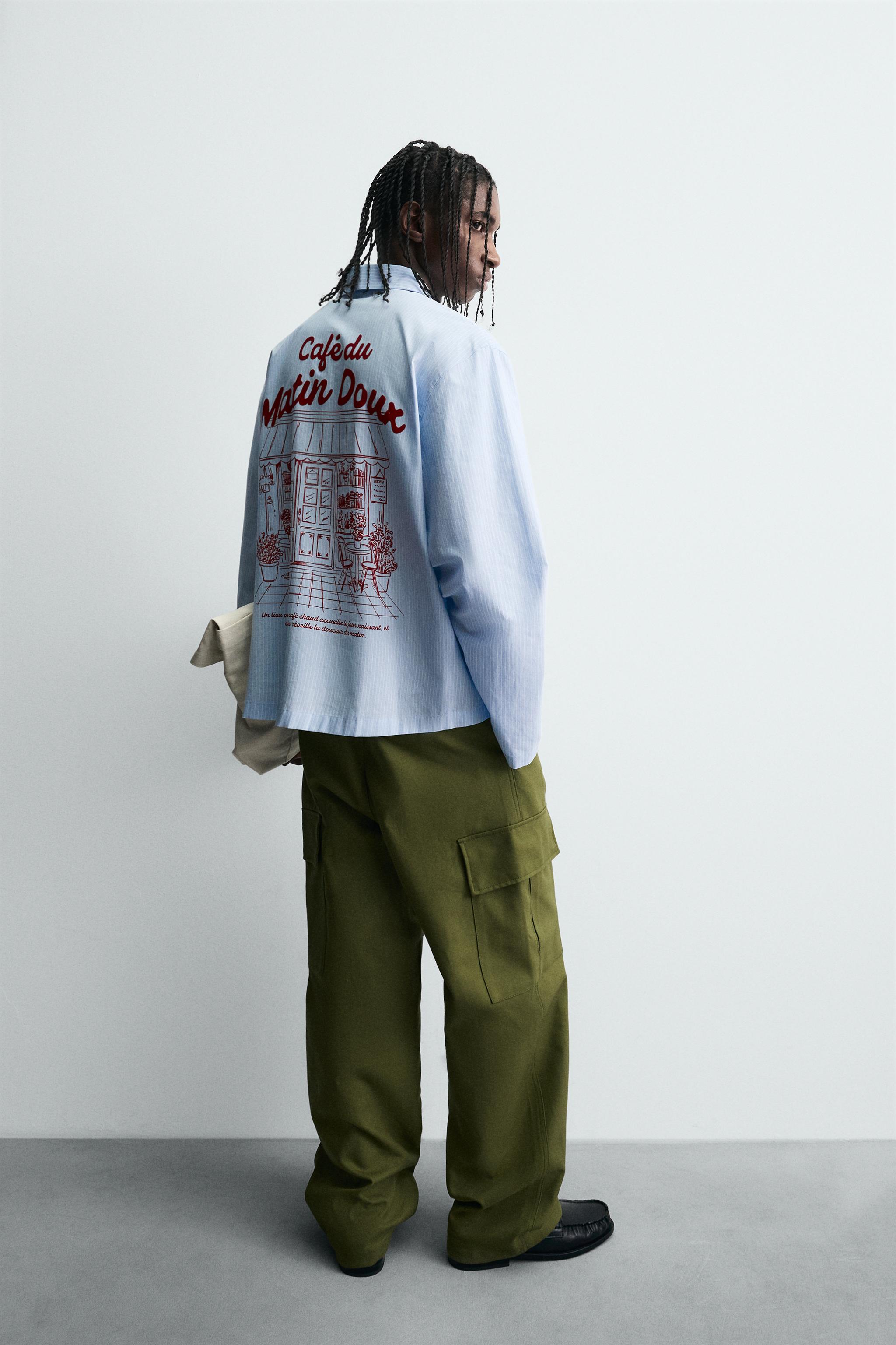 CHEMISE À RAYURES IMPRIMÉ GRAPHIQUE